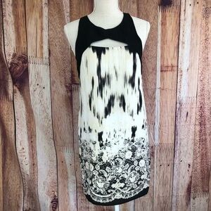 Black and White Sleeveless Dress